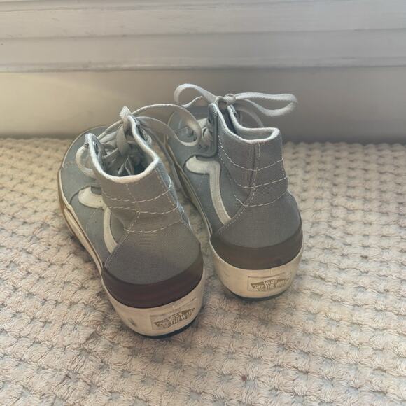 Vans Sk8-Hi Stacked Platform Shoes Women's Size 6.5 Men's Size 5 Gray - Picture 3 of 5